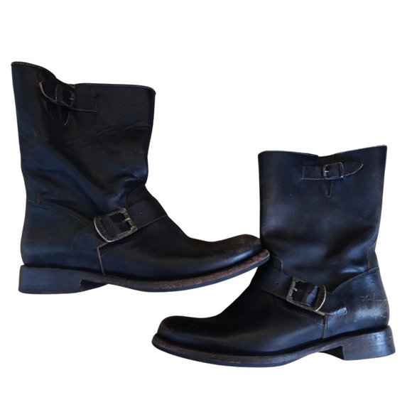 Frye Jenna Engineer Shortboot- Black - Picture 1 of 8